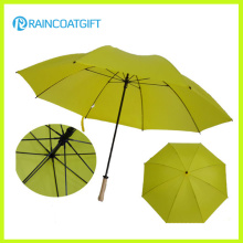 Выдвиженческая windproof зонтик гольфа 30inch*8к желтый прямой зонтик гольфа
